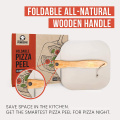 Yuming Hot Selling Aluminum Metal Pizza Peel with Foldable Wood Handle for Easy Storage 12-Inch x 14-Inch